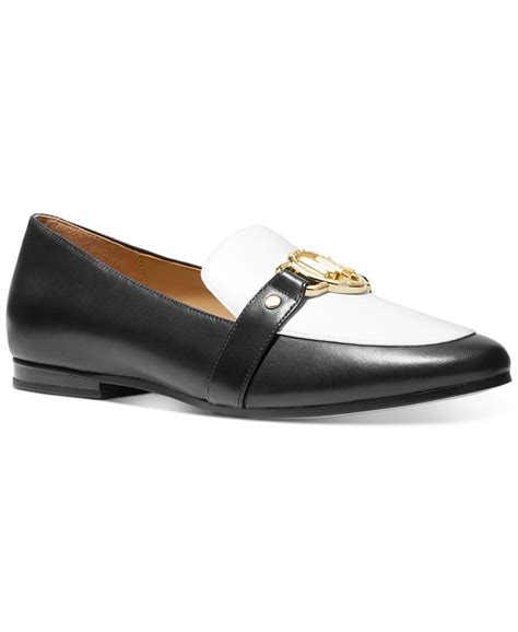 michael michael kors women's rory loafer flats|michael kors leather flats.